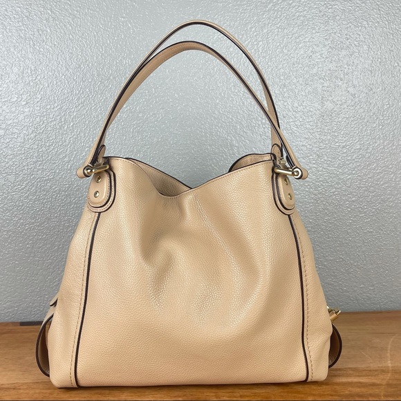 Coach Women's Edie 31 Pebble Shoulder Bag 31 Beige - Picture 2 of 12